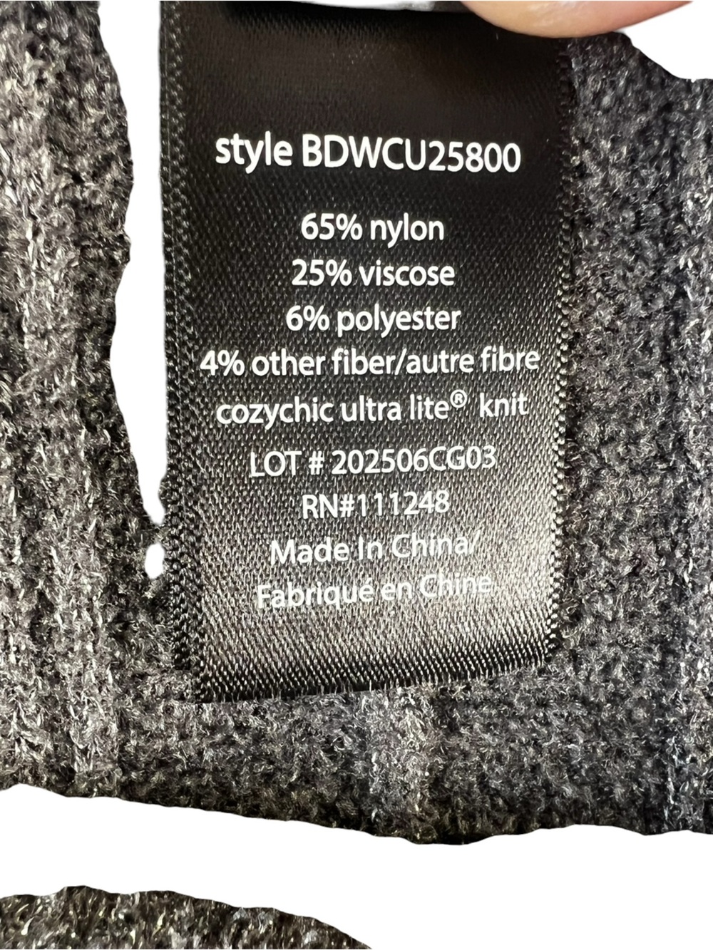 Barefoot Dreams CozyChic Ultra Lite Lurex Rib Wide Leg Pant Carbon Gray 1X - Picture 14 of 14
